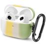 Mobigear Colors Coque Silicone souple pour Apple AirPods 3 - Blanc / Vert / Jaune