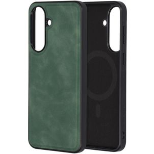 Mobiparts Classic Coque Samsung Galaxy A37 MagSafe Coque arrière en TPU,Similicuir - Emerald Green