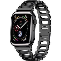 Mobigear Vienna Bracelet Acier Apple Watch Fermeture boucle déployante - 49/46/45/44 mm - Noir