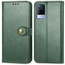 Mobigear Snap Button Housse Vivo V21 Etui Porte-Monnaie - Vert