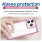 Mobigear Crystal Coque iPhone 14 Coque arrière Rigide - Transparent / Magenta