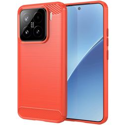 Mobigear Brushed Slim Coque Xiaomi 15 Coque arrière en TPU Souple - Rouge
