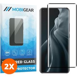 Mobigear Premium Xiaomi Mi 11 Verre trempé Protection d'écran - Compatible Coque - Noir (Lot de 2)