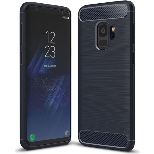 Mobigear Brushed Slim Coque Samsung Galaxy S9 Coque arrière en TPU Souple - Bleu