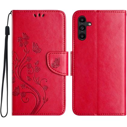 Mobigear Flowers Housse Samsung Galaxy A36 Etui Porte-Monnaie - Rouge