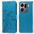 Mobigear Flowers Housse OPPO Find X9 Pro Etui Porte-Monnaie - Bleu