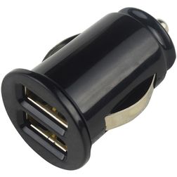 Mobigear - Double USB Chargeur voiture 12W 2.4A - Noir