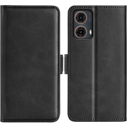 Mobigear Slim Magnet Housse Motorola Moto G85 Etui Porte-Monnaie - Noir