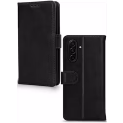 Mobilize Wallet Housse Samsung Galaxy A17 Etui en Cuir Véritable Porte-Monnaie - Noir