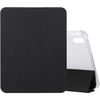 Mobigear Tri-Fold Gel Coque iPad 10 (2022) Etui en TPU,Similicuir + Porte-crayon - Noir