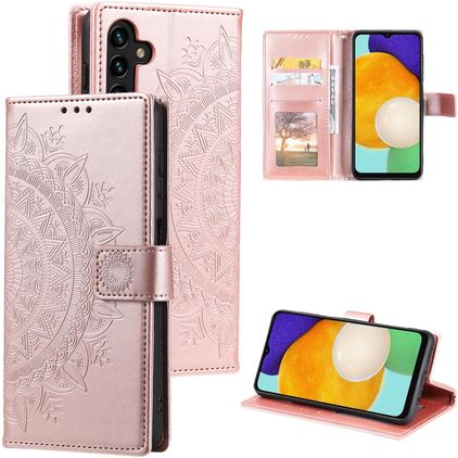 Mobigear Mandala Samsung Galaxy S25 FE Étui Portefeuille - Rose doré