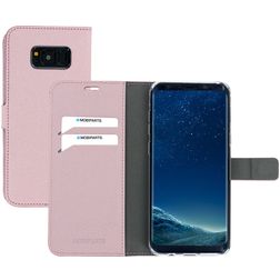Mobiparts Saffiano Wallet Housse Samsung Galaxy S8 Plus Etui Porte-Monnaie - Rose