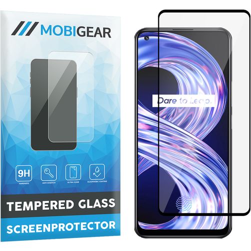 Mobigear Premium Realme 8 Verre trempé Protection d'écran - Compatible coque - Noir