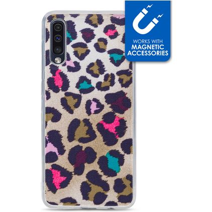My Style Magneta Coque Samsung Galaxy A50 Coque arrière en TPU Souple - Leopard