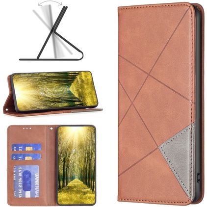 Mobigear Rhombus Slim Housse Realme C31 Etui - Marron