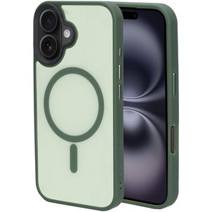 Mobiparts Hardcover Coque iPhone 16 MagSafe Coque arrière Rigide - Satin Green