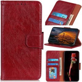Mobigear Classy Housse Motorola Moto E22 Etui Porte-Monnaie - Rouge