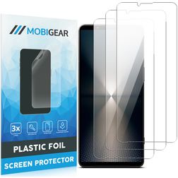 Mobigear Sony Xperia 1 VI Protection d'écran Film - Compatible coque (Lot de 3)