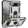 Mobigear Armor Ring Coque Google Pixel 9 Pro XL Coque arrière Rigide Anti-Chocs avec Anneau-Support - Argent