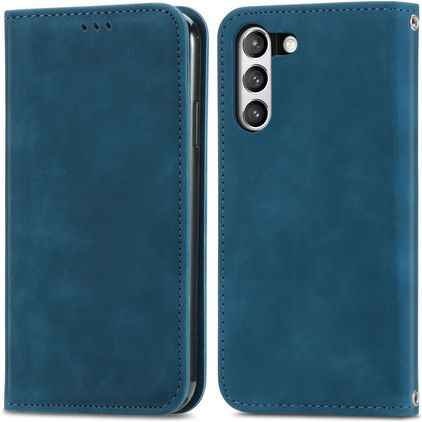 Mobigear Retro Slim Samsung Galaxy S21 FE Étui Portefeuille - Bleu