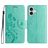 Mobigear Flowers Housse iPhone 16 Etui Porte-Monnaie - Vert