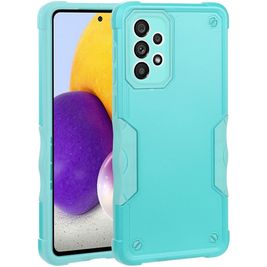 Mobigear Non-slip Armor Coque Samsung Galaxy A73 Coque arrière Rigide Anti-Chocs - Turquoise