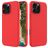 Mobigear Rubber Touch Coque iPhone 16 Pro Max Coque arrière en Silicone - Rouge