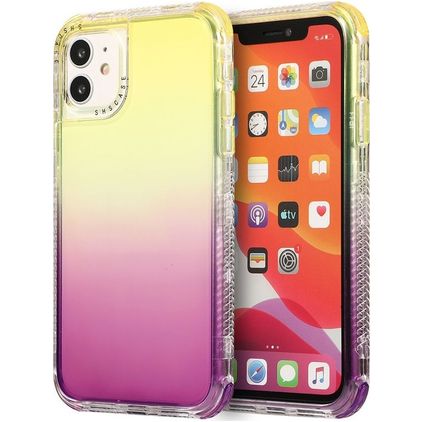 Mobigear Gradient Coque iPhone 12 Pro Max Coque arrière Rigide Anti-Chocs - Violet / Jaune