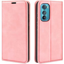 Mobigear Retro Slim Housse Motorola Edge 30 Etui Porte-Monnaie - Rose