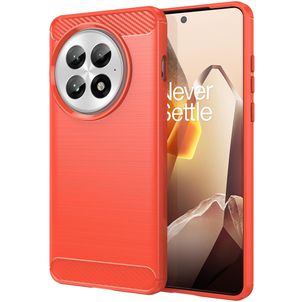 Mobigear Brushed Slim Coque OnePlus 13 Coque arrière en TPU Souple - Rouge