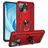 Mobigear Armor Ring Coque Xiaomi Mi 11 Lite Coque arrière Rigide Anti-Chocs avec Anneau-Support - Rouge