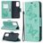 Mobigear Butterfly Housse Samsung Galaxy A52 Etui Porte-Monnaie - Turquoise