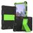 Mobigear ShieldStand Coque Samsung Galaxy Tab A8 10.5 (2021) Coque arrière en Plastique rigide,Silicone + Support Amovible - Noir / Vert