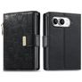 Mobigear Flowers Housse iPhone Duo Etui Porte-Monnaie - Noir
