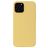 Mobigear Rubber Touch Coque iPhone 13 Mini Coque arrière en Silicone - Jaune