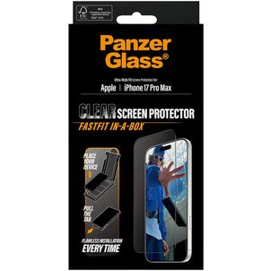 PanzerGlass FastFit iPhone 17 Pro Max Verre trempé Protection d'écran - Compatible Coque + Cadre d'installation