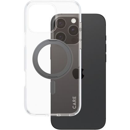 CARE by PanzerGlass Feature Case Coque iPhone 16 Pro Max MagSafe Coque arrière Rigide - Transparent / Noir
