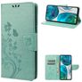 Mobigear Flowers Housse Motorola Moto G52 Etui Porte-Monnaie - Vert