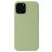 Mobigear Rubber Touch Coque iPhone 13 Mini Coque arrière en Silicone - Vert pastel