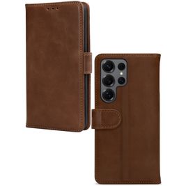 Mobilize Wallet Housse Samsung Galaxy S25 Ultra Etui en Cuir Véritable Porte-Monnaie - Marron