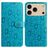 Mobigear Flowers Housse iPhone 17 Pro Etui Porte-Monnaie - Bleu