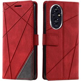 Mobigear Rhombus Housse HONOR 200 Etui Porte-Monnaie - Rouge