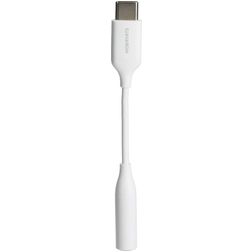 Mobiparts - Câble USB-C vers AUX 3.5mm 0.1 mètre - Blanc