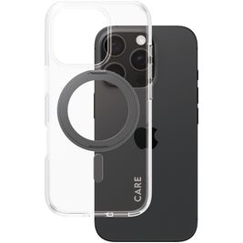 CARE by PanzerGlass Feature Case Coque iPhone 16 Pro MagSafe Coque arrière Rigide - Transparent / Noir