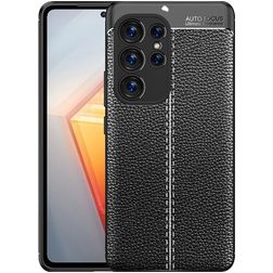 Mobigear Luxury Coque Samsung Galaxy S23 Ultra Coque arrière en TPU Souple - Noir