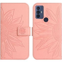 Mobigear Sunflower Housse TCL 30 SE Etui Porte-Monnaie - Rose