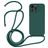 Mobigear Lanyard iPhone 14 Pro Coque avec cordon en Silicone - Vert foncé
