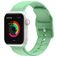 Mobigear Dashed Bracelet Silicone Apple Watch Fermeture boucle ardillon - 42/41/40/38 mm - Vert pastel