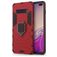 Mobigear Armor Ring Coque Samsung Galaxy S10 Plus Coque arrière Rigide Anti-Chocs avec Anneau-Support - Rouge