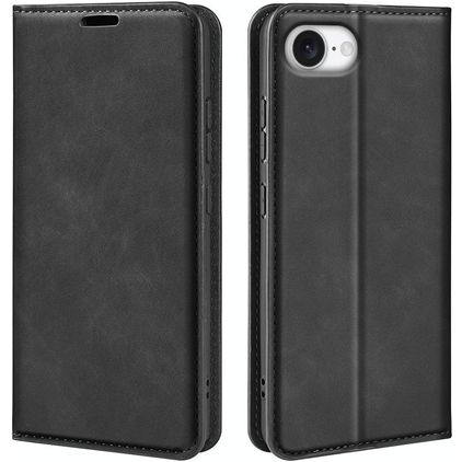 Mobigear Retro Slim Housse iPhone 17e Etui Porte-Monnaie - Noir